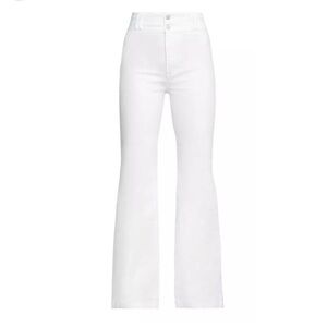 BCBGMaxAzria High Waist Flare White Denim Jeans | NWT Size 28